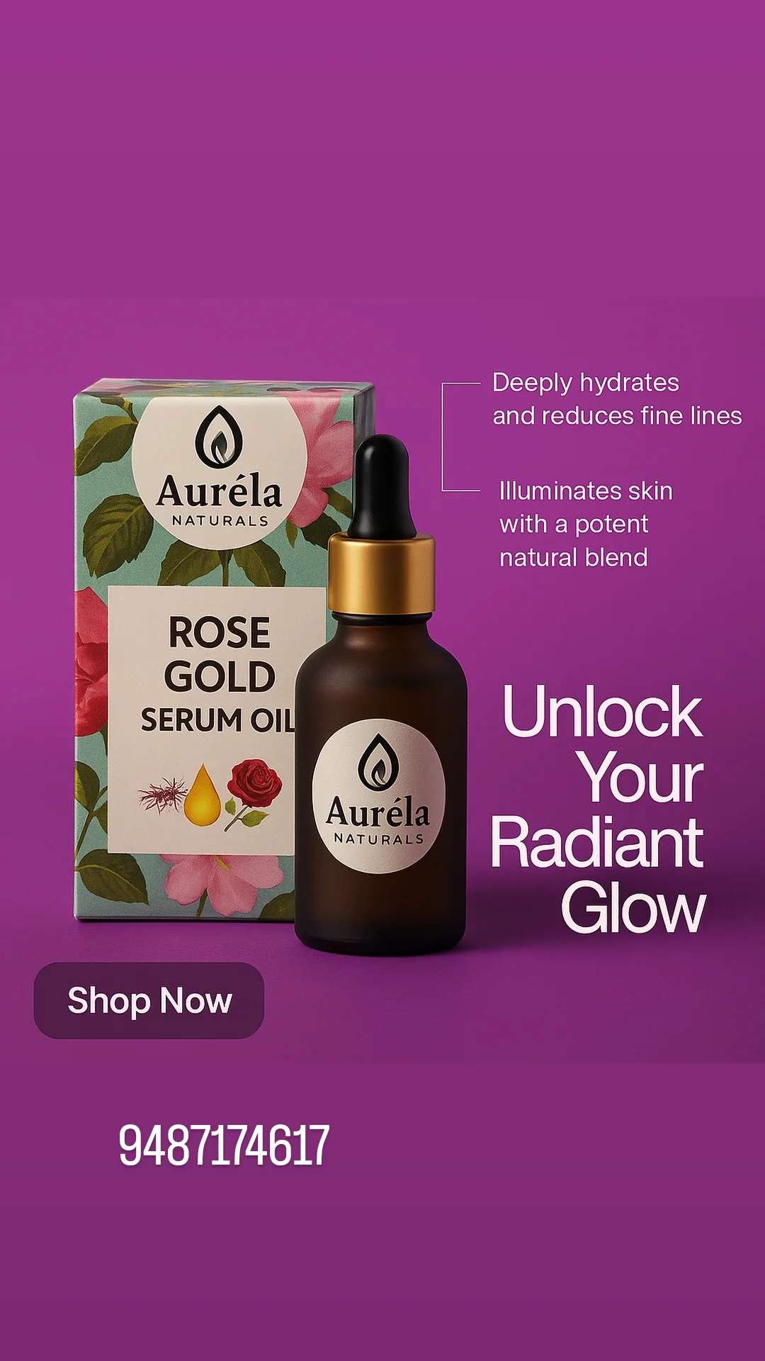 Auréla Rose Gold Serum Oil - Image